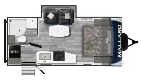 23' 2022 Heartland Mallard 210RB w/Slide Floorplan