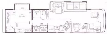 39' 2001 Newmar Dutch Star 3852 330hp Cummins w/2 Slides Floorplan