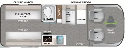21' 2023 Thor Tellaro 20A Floorplan