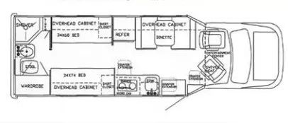 26' 2008 Phoenix USA Phoenix Cruiser 2551 w/Slide Floorplan