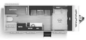 21' 2020 Forest River Wolf Pup 16BHS - Bunk House Floorplan