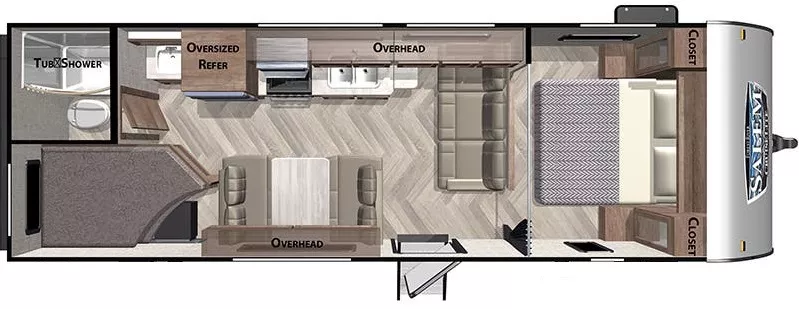 30' 2021 Forest River Wildwood X Lite 261BHXL - Bunk House Floorplan