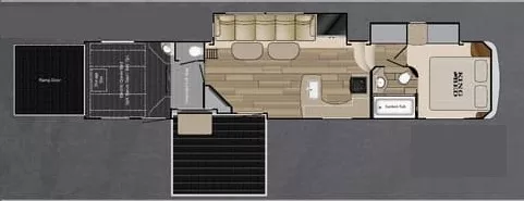 44' 2018 Heartland Road Warrior 427 w/2 Slides & Generator Floorplan