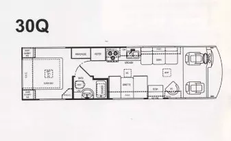 31' 2003 Four Winds Hurricane 30Q 15.7 Floorplan