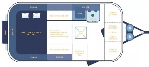 17' 2024 Casita 17-LIBERTY Floorplan