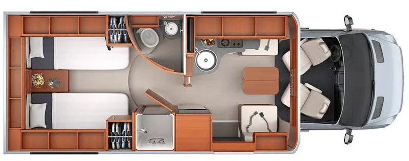 25' 2016 Leisure Travel Unity Anniversary Edition U24TB Floorplan
