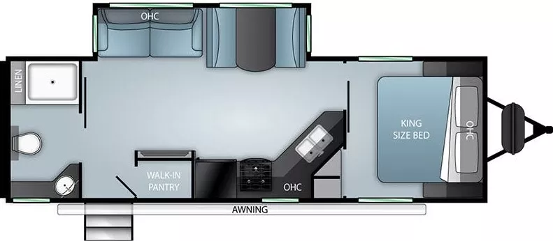 31' 2022 Thor Twilight Signature 2620 w/Slide Floorplan
