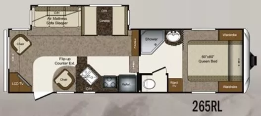 31' 2011 Keystone Laredo 265rl Floorplan