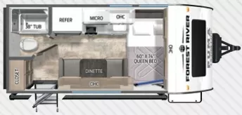 20' 2025 Palomino Puma Ultra Lite 12FBX Floorplan