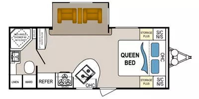 24' 2014 Dutchmen 202RBS w/Slide Floorplan