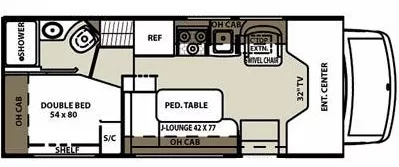 24' 2013 Coachmen Concord 220LE Floorplan