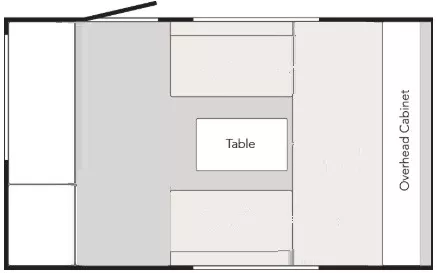 14' 2021 Rustic Trail KODIAK TEARDROP Floorplan