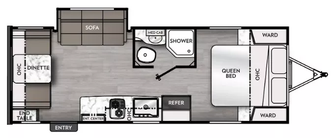 25' 2023 Forest River Coachmen Apex Nano Off-Grid 213 Rds 213RDS w/Slide Floorplan