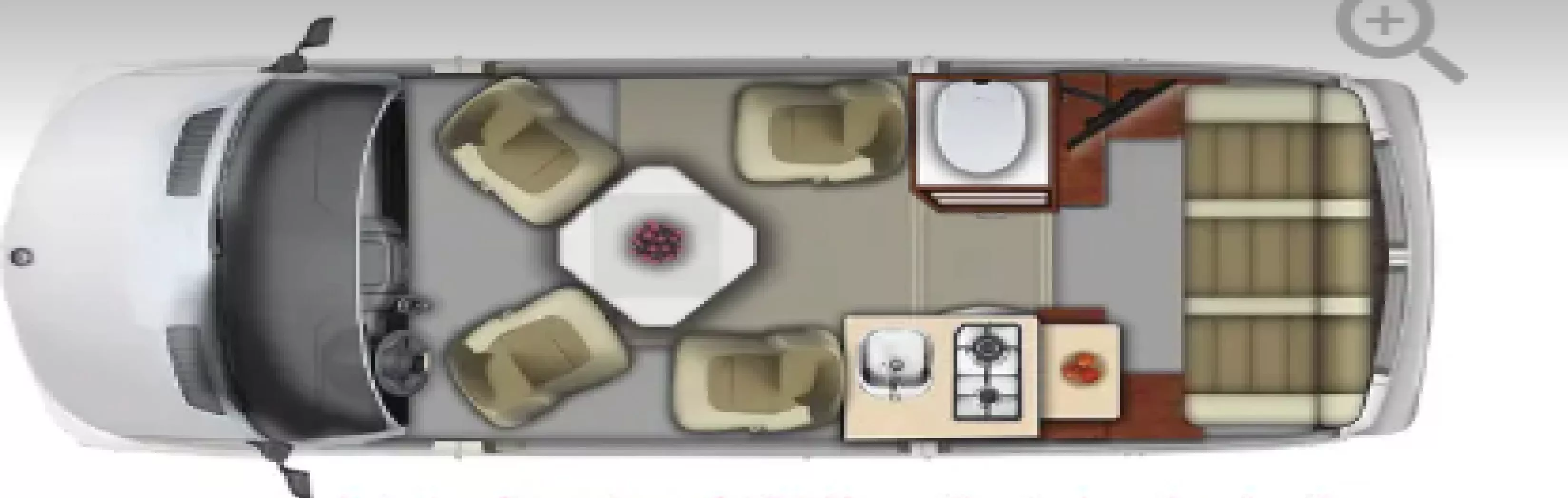 20' 2013 Roadtrek 170 VERSATILE Floorplan