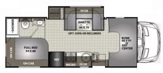 25' 2018 Forest River Coachmen Prism 2150CB w/Slide Floorplan