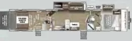 42' 2022 Forest River Cherokee Wolf Pack 365PACK16 w/2 Slides & Generator  - Toy Hauler Floorplan