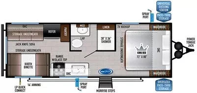 28' 2022 East To West Silver Lake 20KRD Floorplan