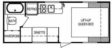 20' 2013 Skyline Aljo 183 Floorplan