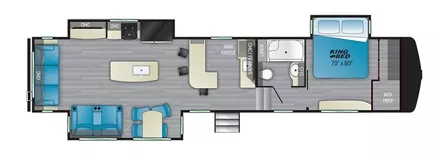 41' 2021 Heartland Bighorn Traveler 38CB w/3 Slides Floorplan