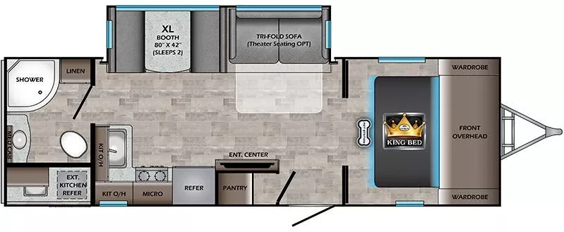 29' 2023 Crossroads Sunset Trail Super Lite 253RB w/Slide Floorplan