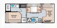 24' 2021 Thor Four Winds 22E Floorplan
