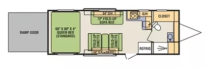28' 2018 Livin Lite Quick Silver Vrv Ultra Lite 8.5X24 - Toy Hauler Floorplan