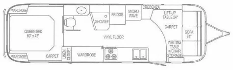 31' 2006 Airstream Classic 31 Floorplan