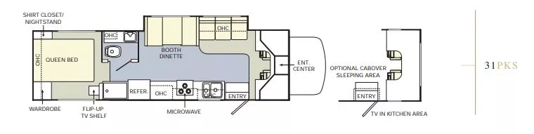 31' 2005 Holiday Rambler Atlantis ASSUME 31PKS w/Slide Floorplan