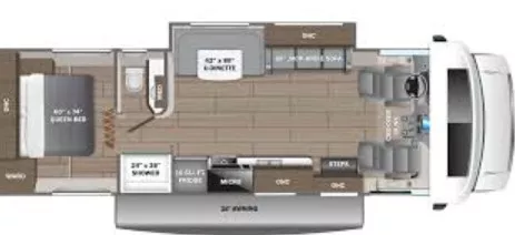 32' 2025 Jayco Redhawk Series 29XK w/Slide Floorplan