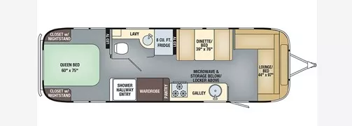 31' 2018 Airstream INTERNATIONAL S Floorplan