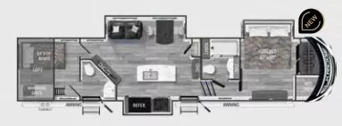 42' 2022 Heartland Elkridge 37BBH w/3 Slides - Bunk House Floorplan