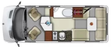 20' 2010 Roadtrek POPULAR 190 Floorplan