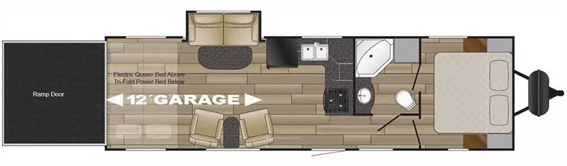 34' 2016 Cruiser RV Stryker 2912 w/Slide & Generator  - Toy Hauler Floorplan