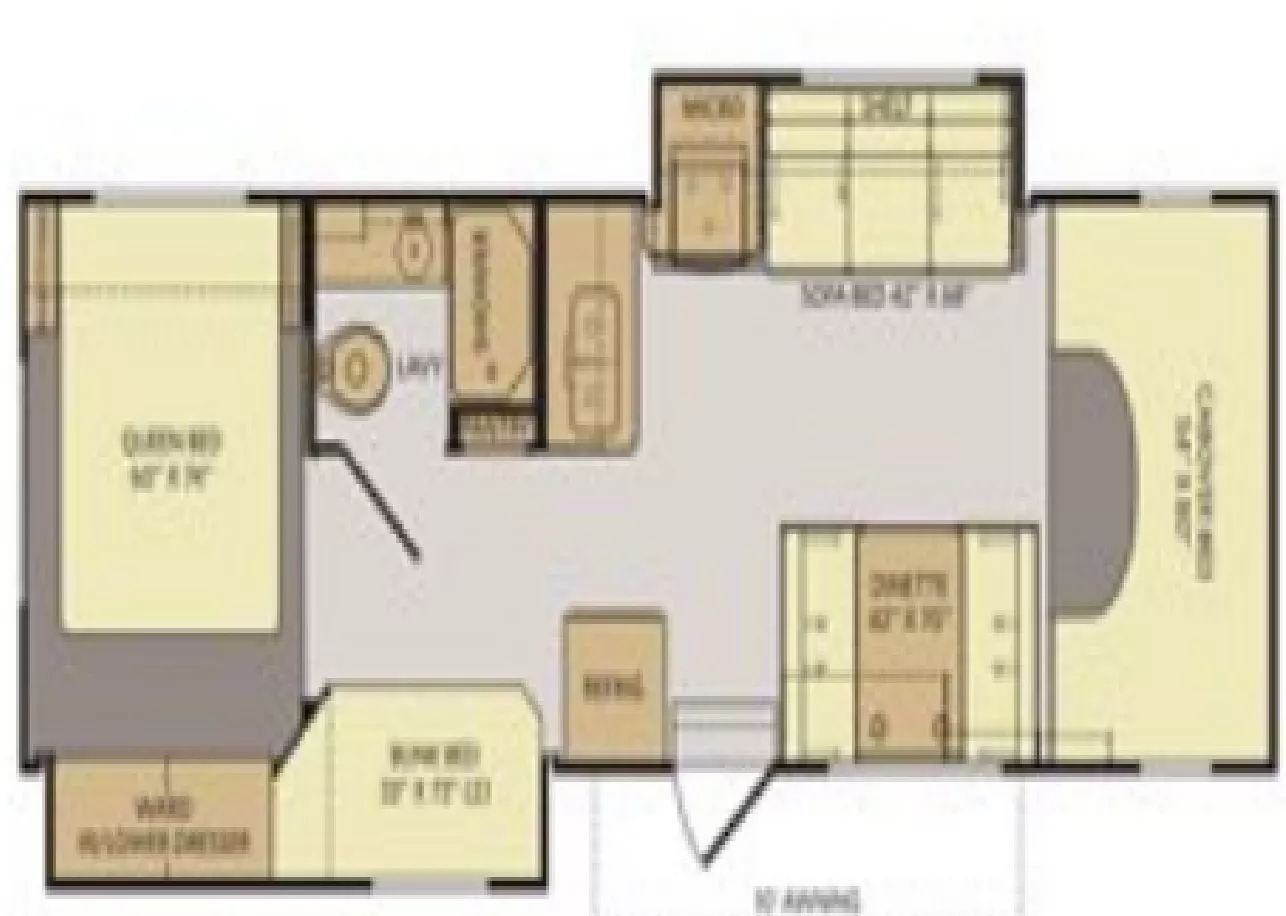 31' 2014 Fleetwood Jamboree Sport 31N w/2 Slides Floorplan