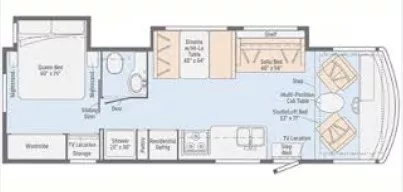 31' 2020 Winnebago Intent 30R w/2 Slides Floorplan