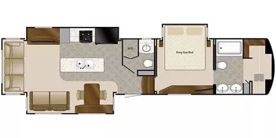 40' 2019 Drv Mobile Suites 39DBRS3 w/4 Slides Floorplan