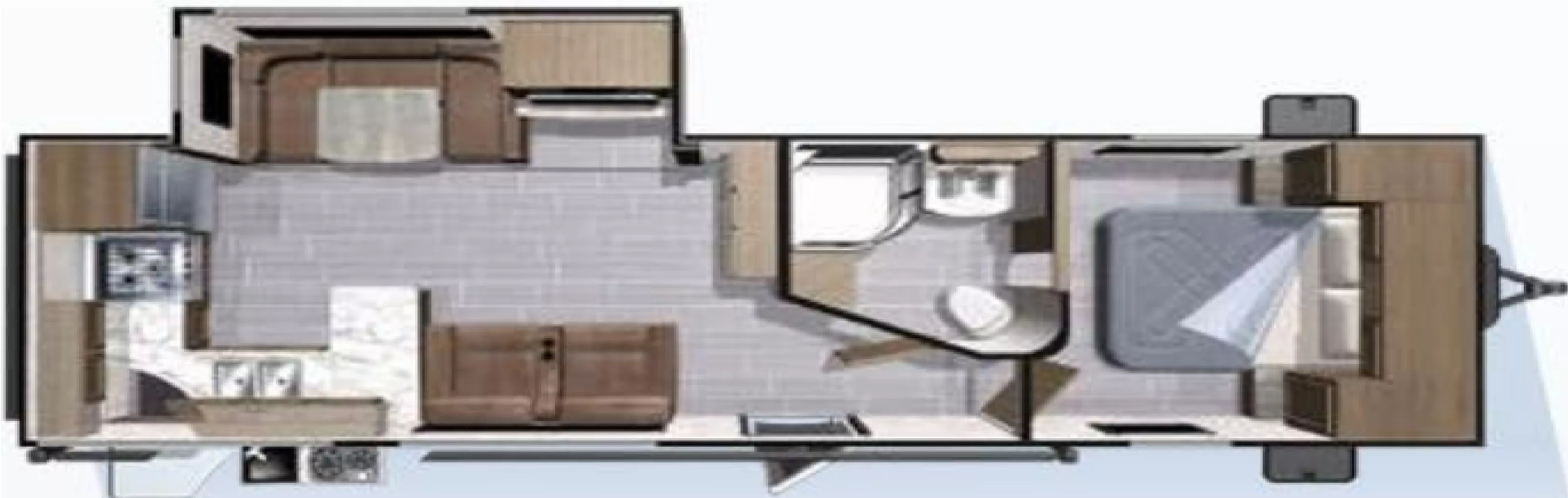 31' 2018 Highland RV Open Range 2804RK w/Slide Floorplan