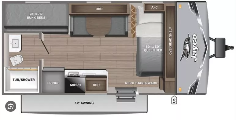 23' 2025 Jayco Jay Flight Slx 175BH Floorplan