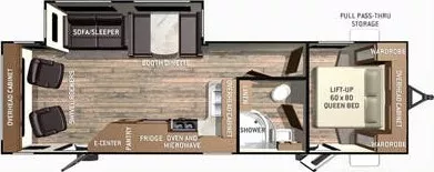 34' 2015 Cruiser RV Fun Finder 272RLSS w/Slide Floorplan