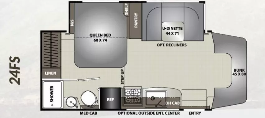 25' 2023 Coachmen Prism 24FS Floorplan