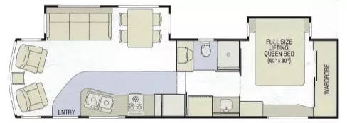 36' 2004 Western Recreational Alpenlite AUGUSTA 32RL w/2 Slides & Generator Floorplan