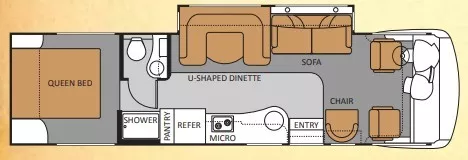 32' 2011 Four Winds Serrano 31Z Maxxforce w/Slide Floorplan