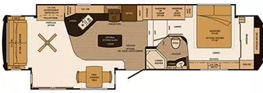 38' 2014 Evergreen RV Lifestyle LS36FW w/2 Slides Floorplan