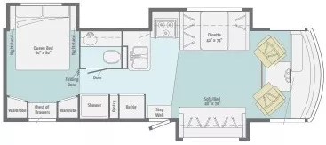 32' 2012 Itasca Sunstar 30T w/2 Slides Floorplan