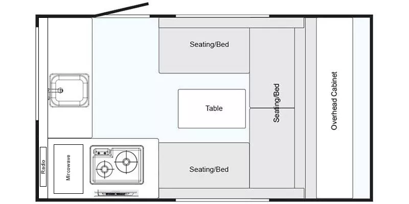 15' 2017 Nucamp RV Tab Series Q MAX Floorplan