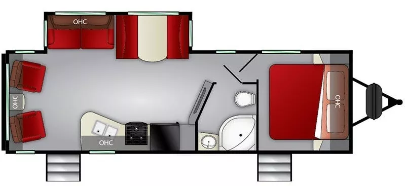 31' 2020 Cruiser RV Shadow Cruiser 263RL w/Slide Floorplan