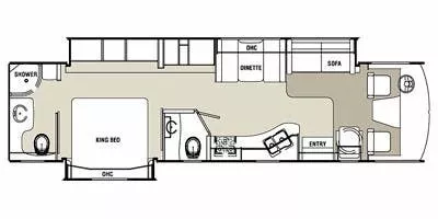 37' 2012 Coachmen Encounter 37FW w/2 Slides Floorplan