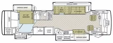 36' 2011 Tiffin Phaeton 36QSH 380hp Cummins w/4 Slides Floorplan