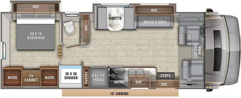 33' 2020 Entegra Coach Esteem 29V w/2 Slides Floorplan