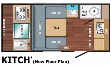 15' 2023 Braxton Creek Free Solo Plus KITCH Floorplan